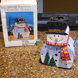 Snowman Candle Holder